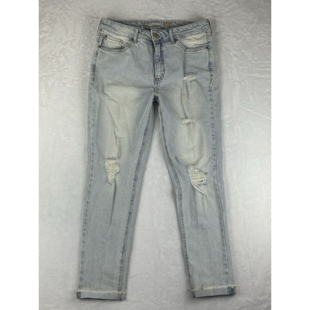 Seven 7‎ Jeans Womens Blue Weekend Slim Fit High Rise Distressed Jeans Size 10